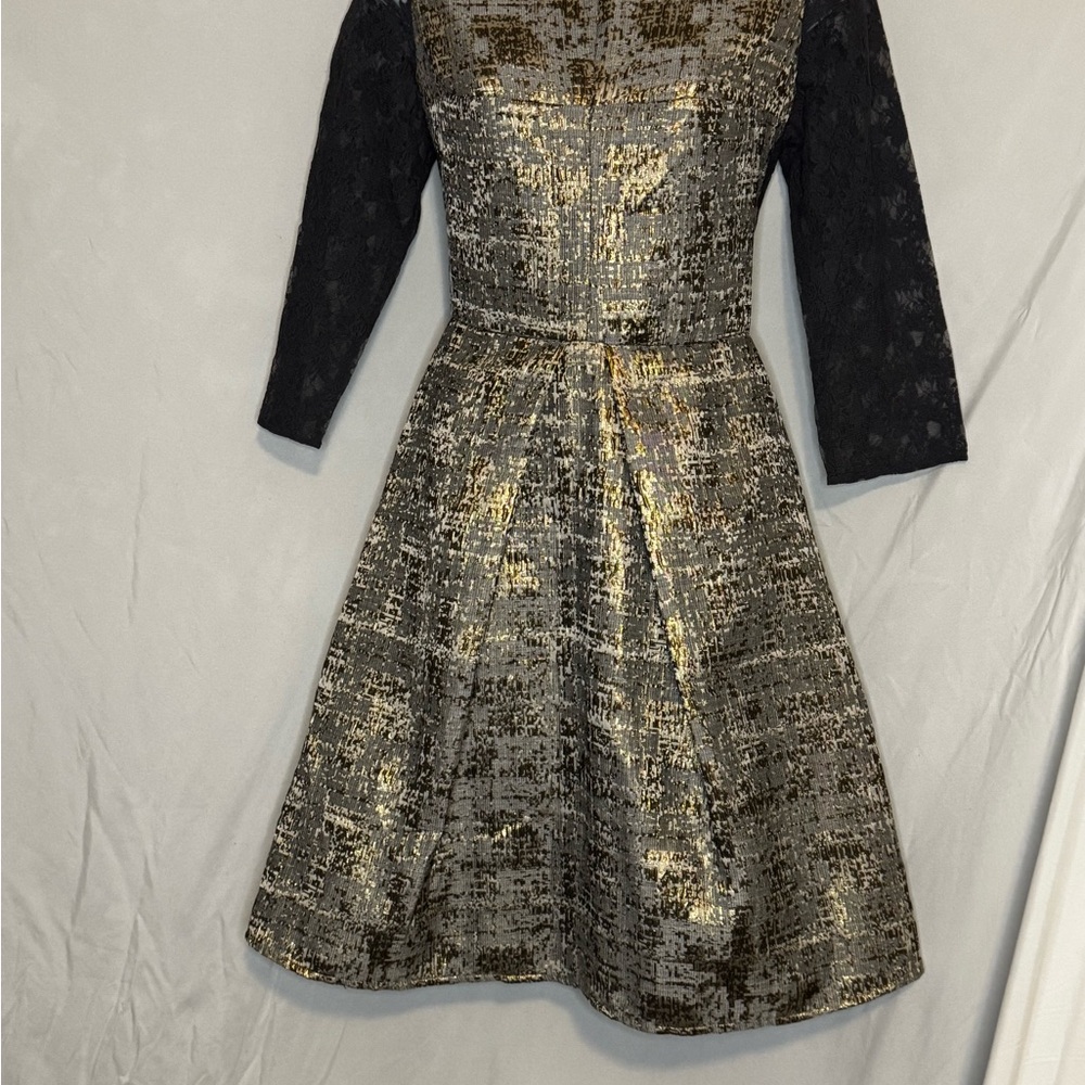 San & Soni Gray and Gold Women's Dress